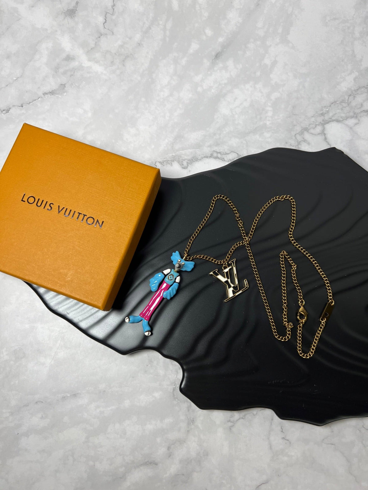 Martin Graham pendant necklace in polished metal-tone – main product view