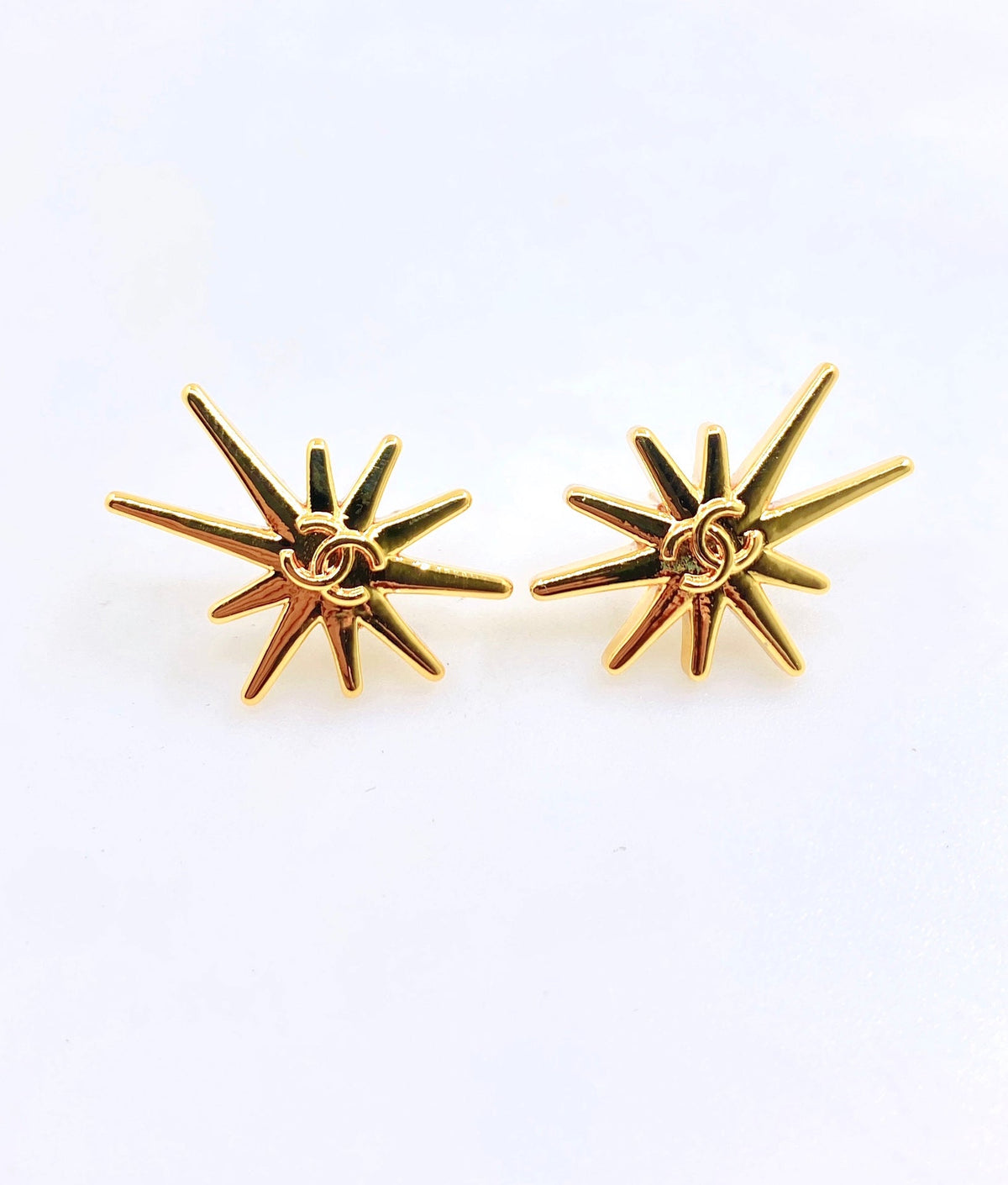 Martin Graham stud earrings in polished metal-tone – main product view