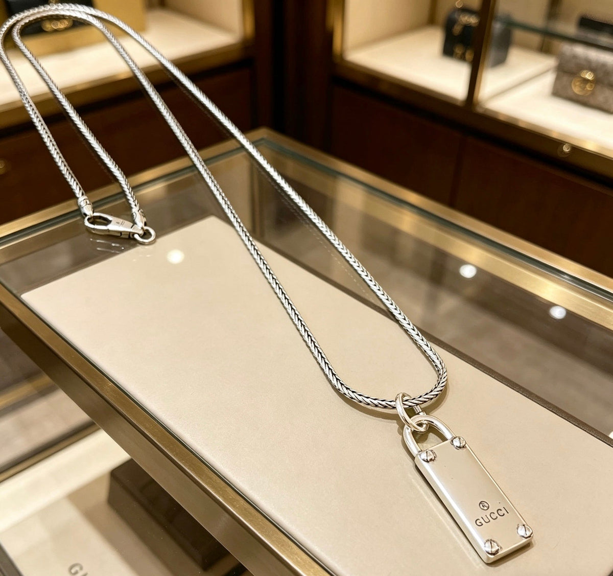 Martin Graham pendant necklace in polished metal-tone – main product view