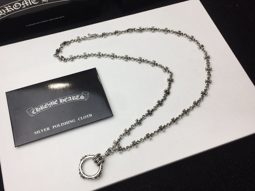Martin Graham pendant necklace in polished metal-tone – main product view