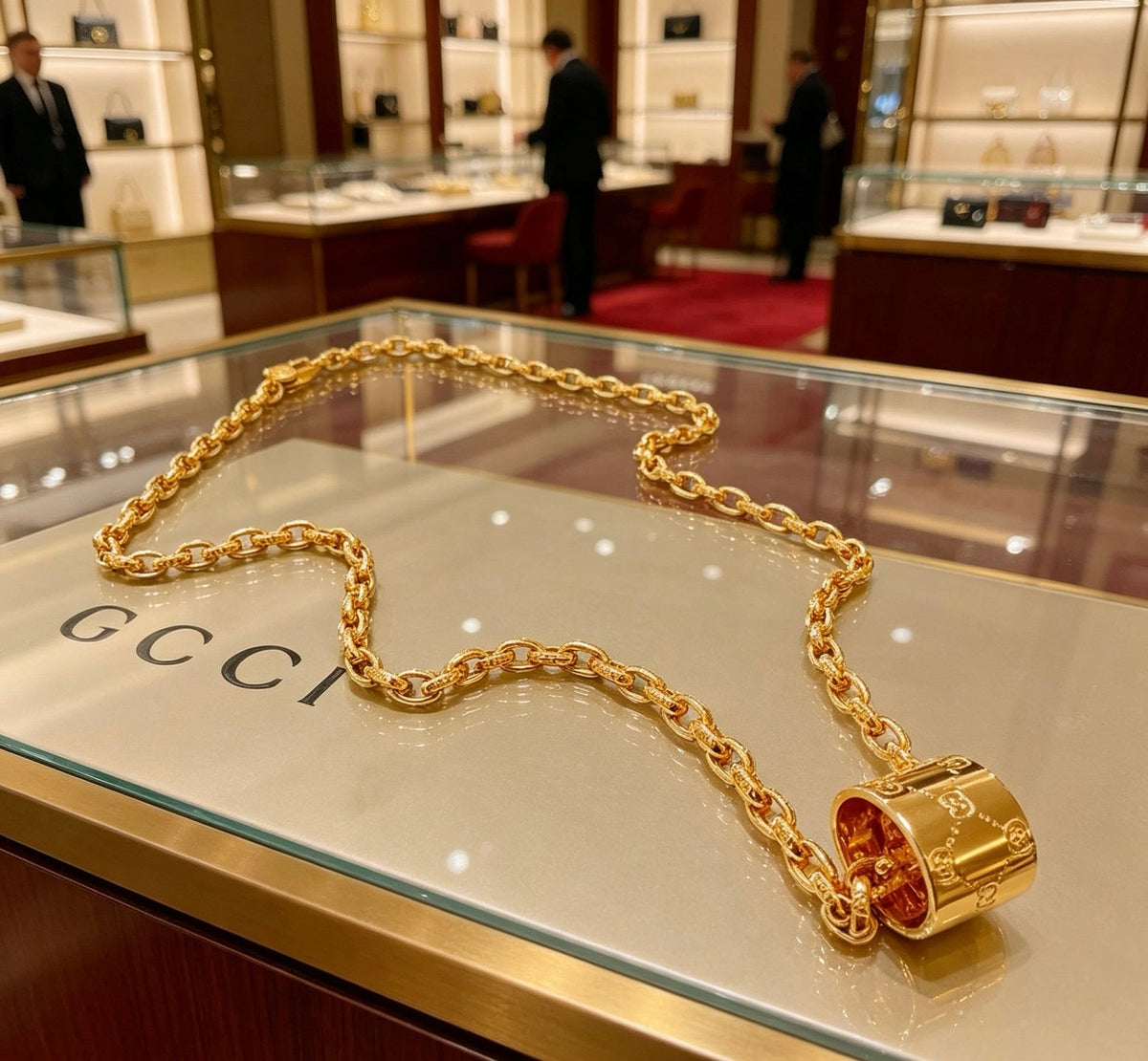 Martin Graham pendant necklace in polished metal-tone – main product view