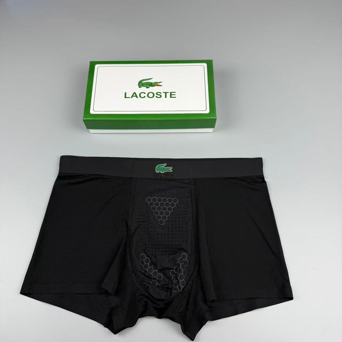 Lacoste Silk Logo Detail Men's Boxer Briefs - 3-Piece Box