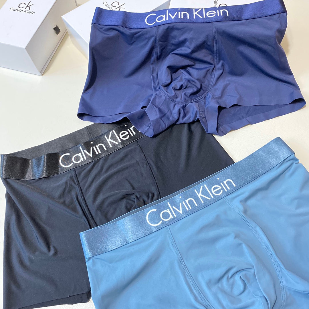 Calvin Klein Broad Logo Waistbands Men's Boxer Briefs - 3-Piece Box