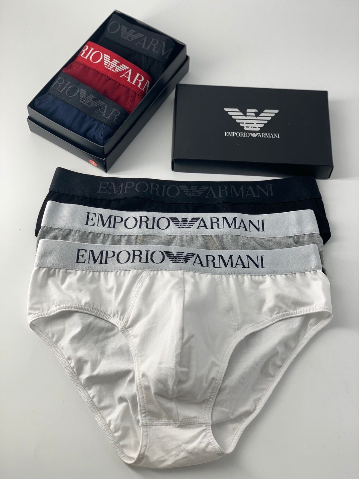 Emporio Armani Logo-Waistband Men's Briefs