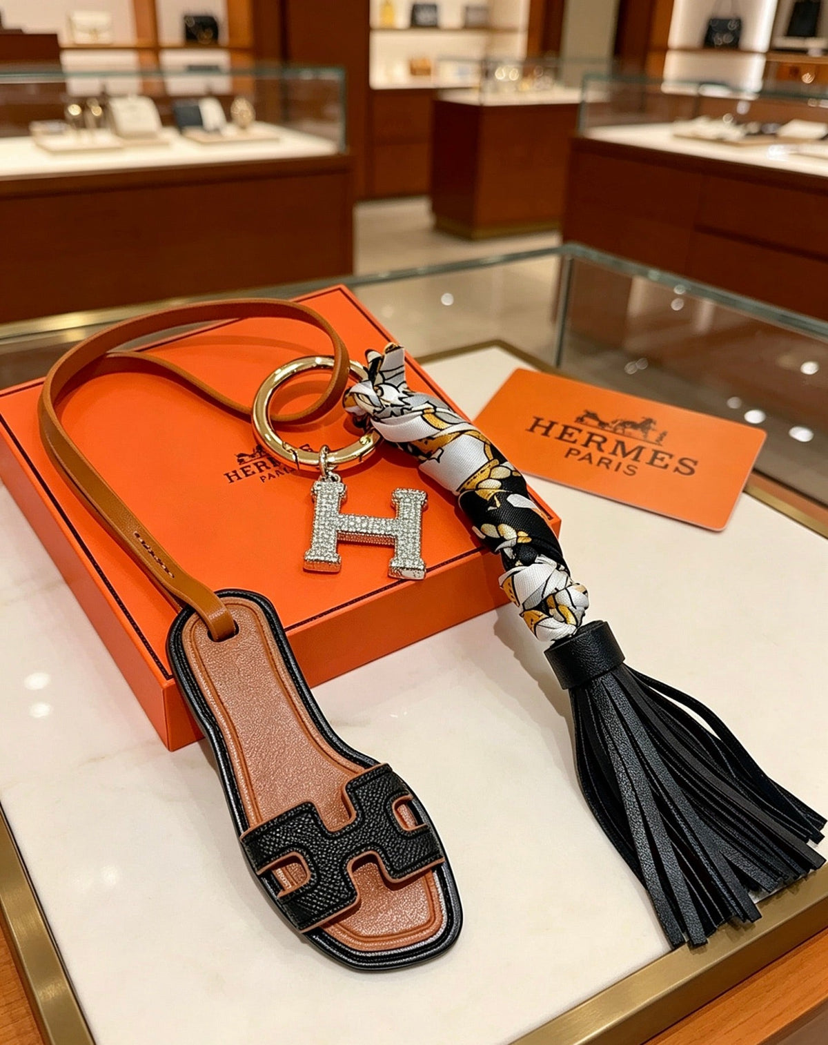 Martin Graham keychain in polished metal-tone – main product view