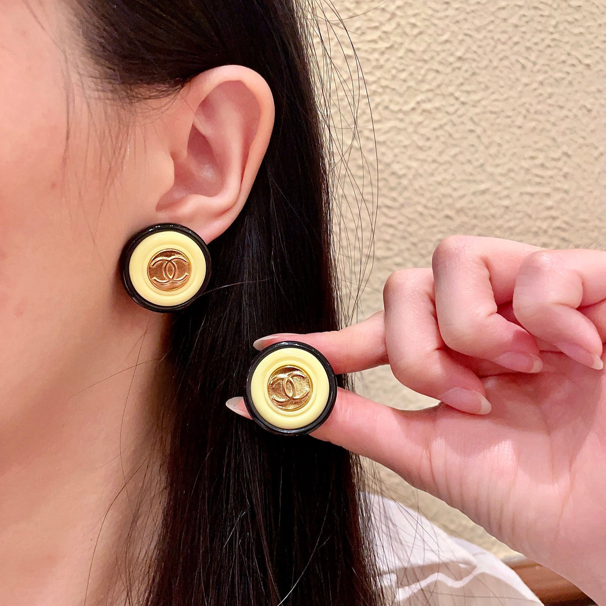 Martin Graham stud earrings in polished metal-tone – main product view