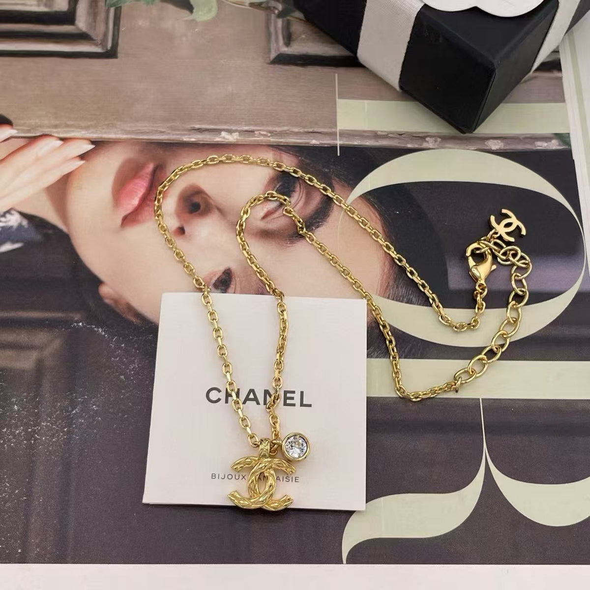 Martin Graham Double-C pendant necklace in gold-tone – main product view
