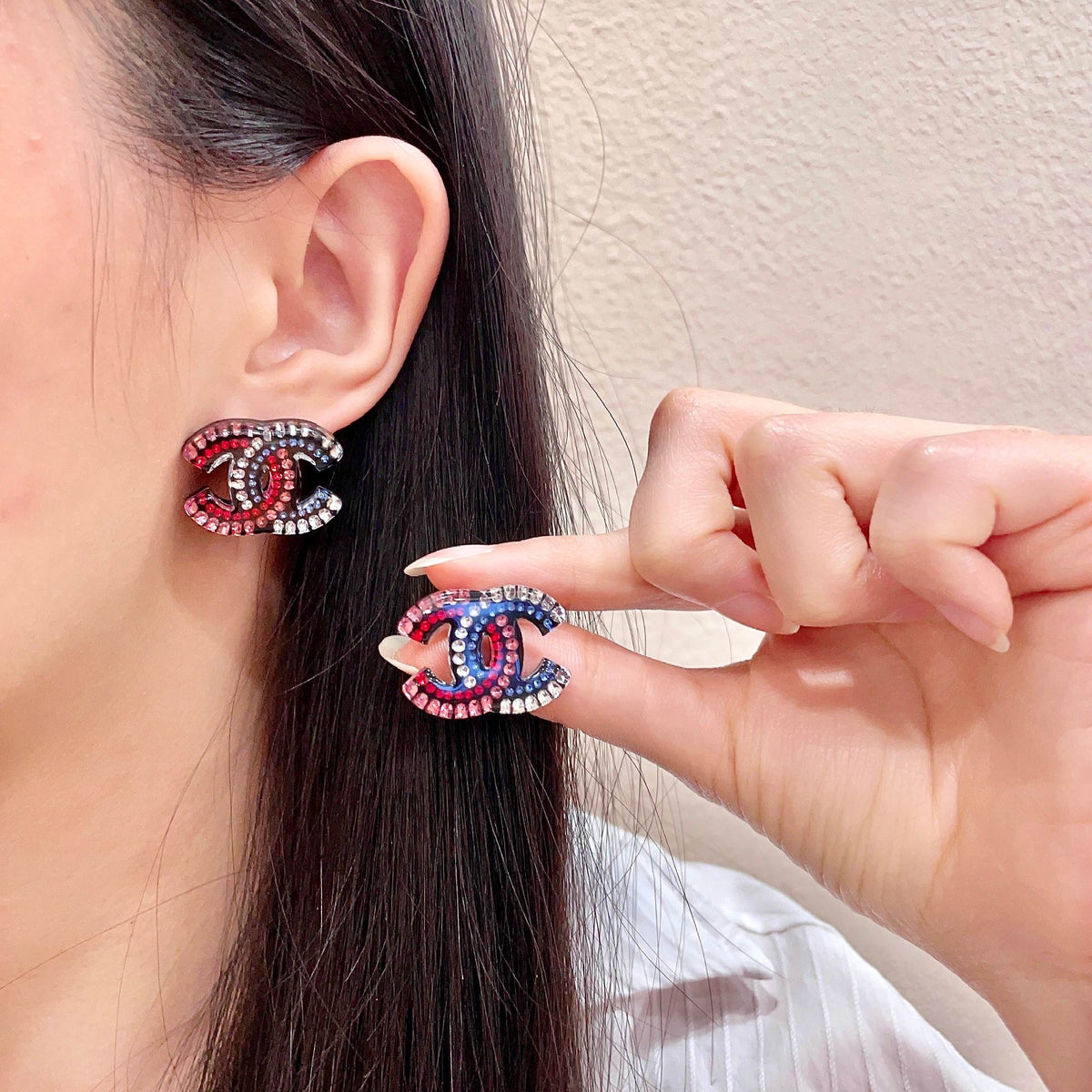 Martin Graham stud earrings in polished metal-tone – main product view