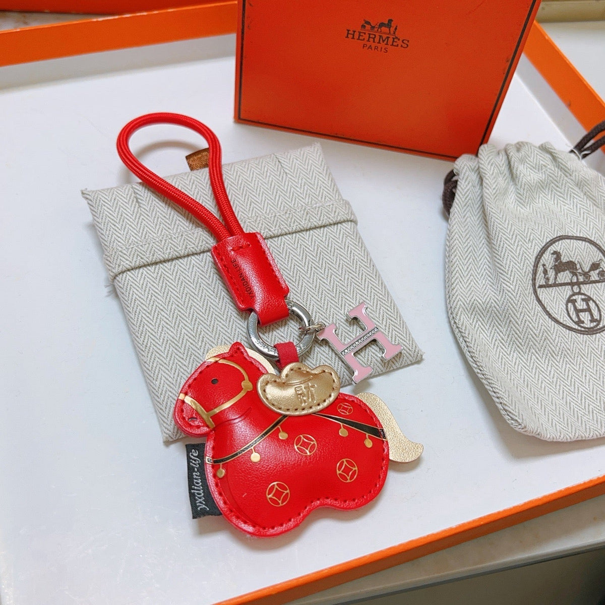 Martin Graham keychain in polished metal-tone – main product view