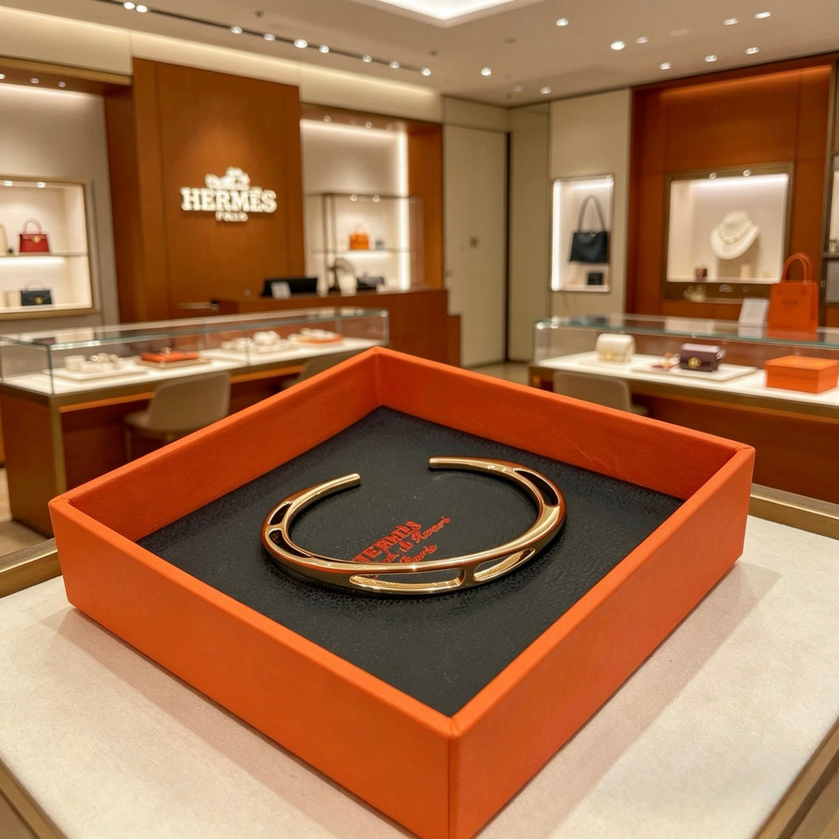 Martin Graham bangle in polished metal-tone – main product view