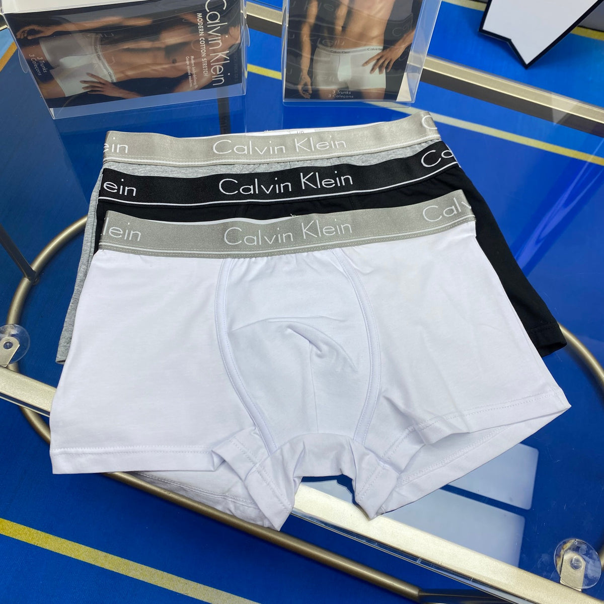 Calvin Klein Tonal Waistband Men's Boxer Briefs - 3-Piece Box