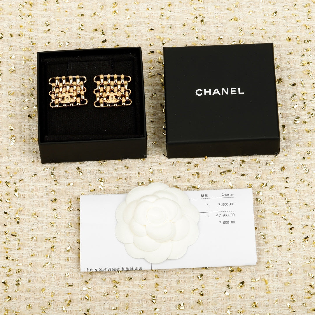 Martin Graham stud earrings in polished metal-tone – main product view