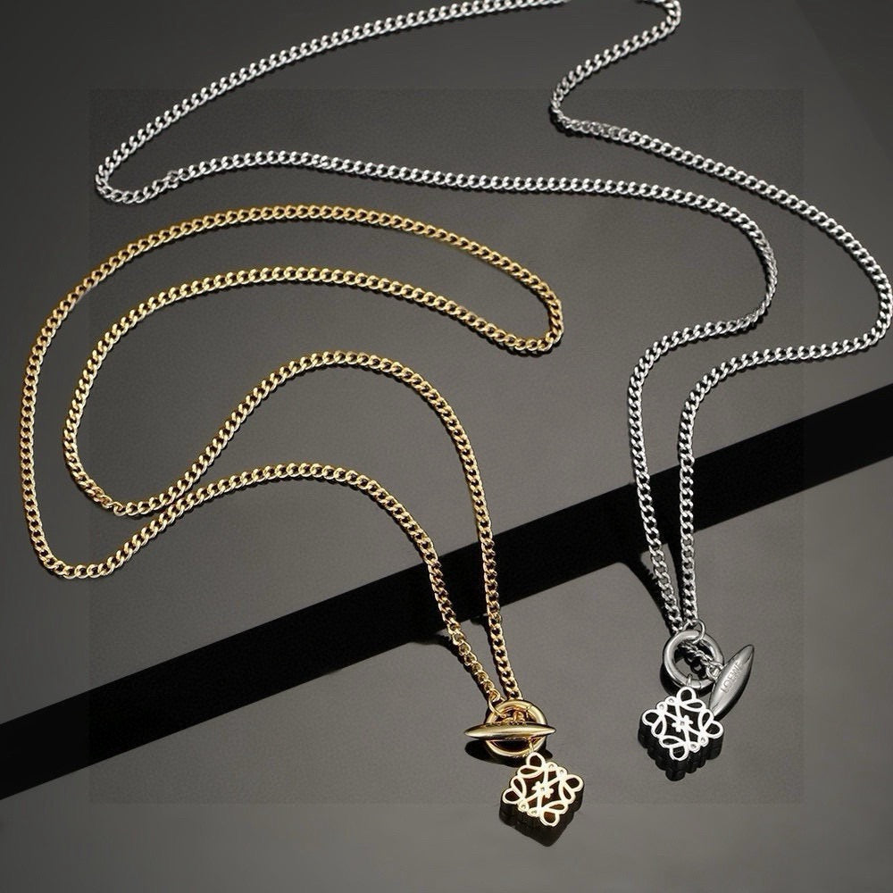 Martin Graham pendant necklace in polished metal-tone – main product view
