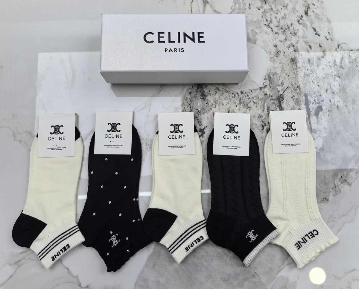Celine Breathable Socks – 5-Pair Pack