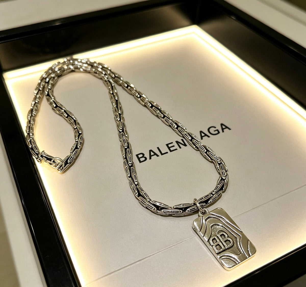 Martin Graham pendant necklace in polished metal-tone – main product view
