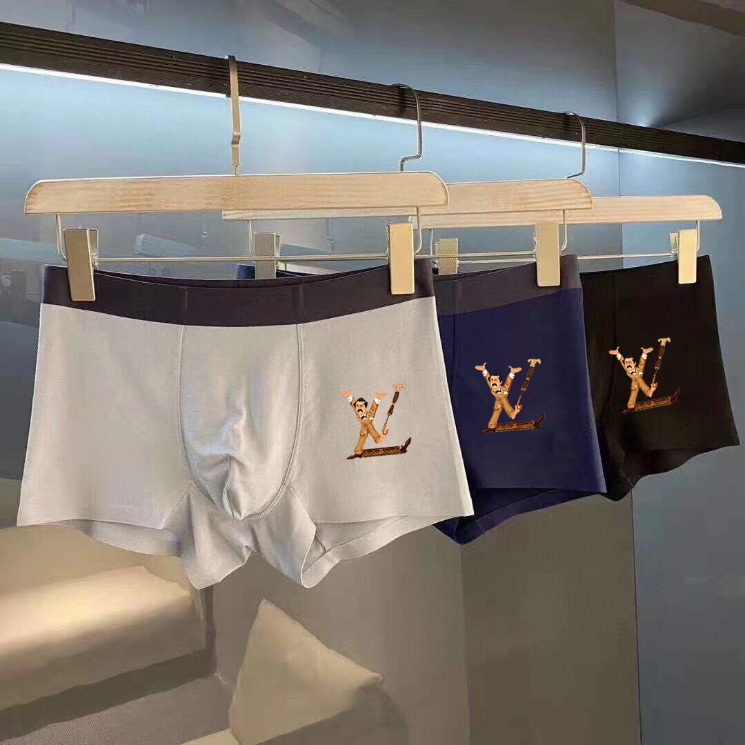 Louis Vuitton Large Initial Details Men's Boxer Briefs - 3-Piece Box