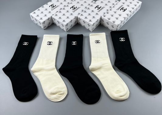 Chanel Classic Ankle Socks - 5-Pair Box