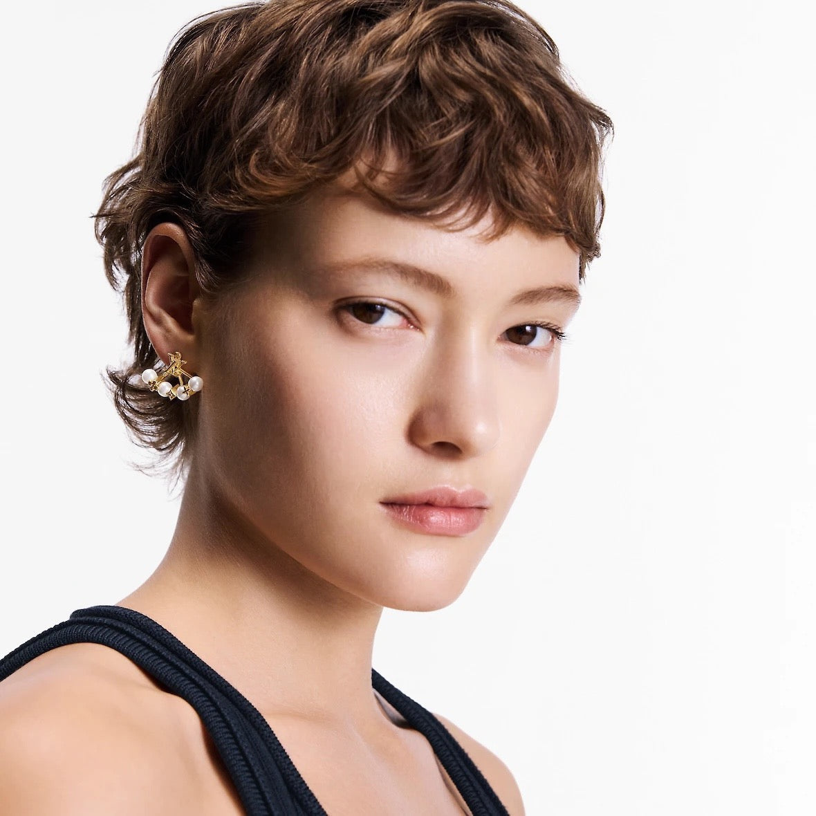 Martin Graham stud earrings in polished metal-tone – main product view