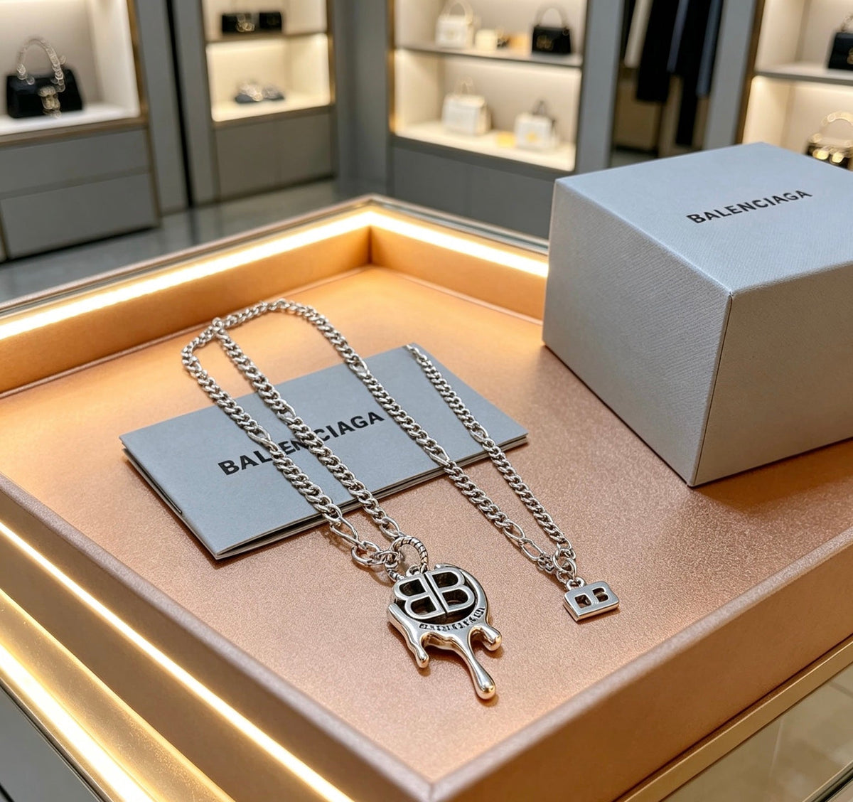 Martin Graham pendant necklace in polished metal-tone – main product view