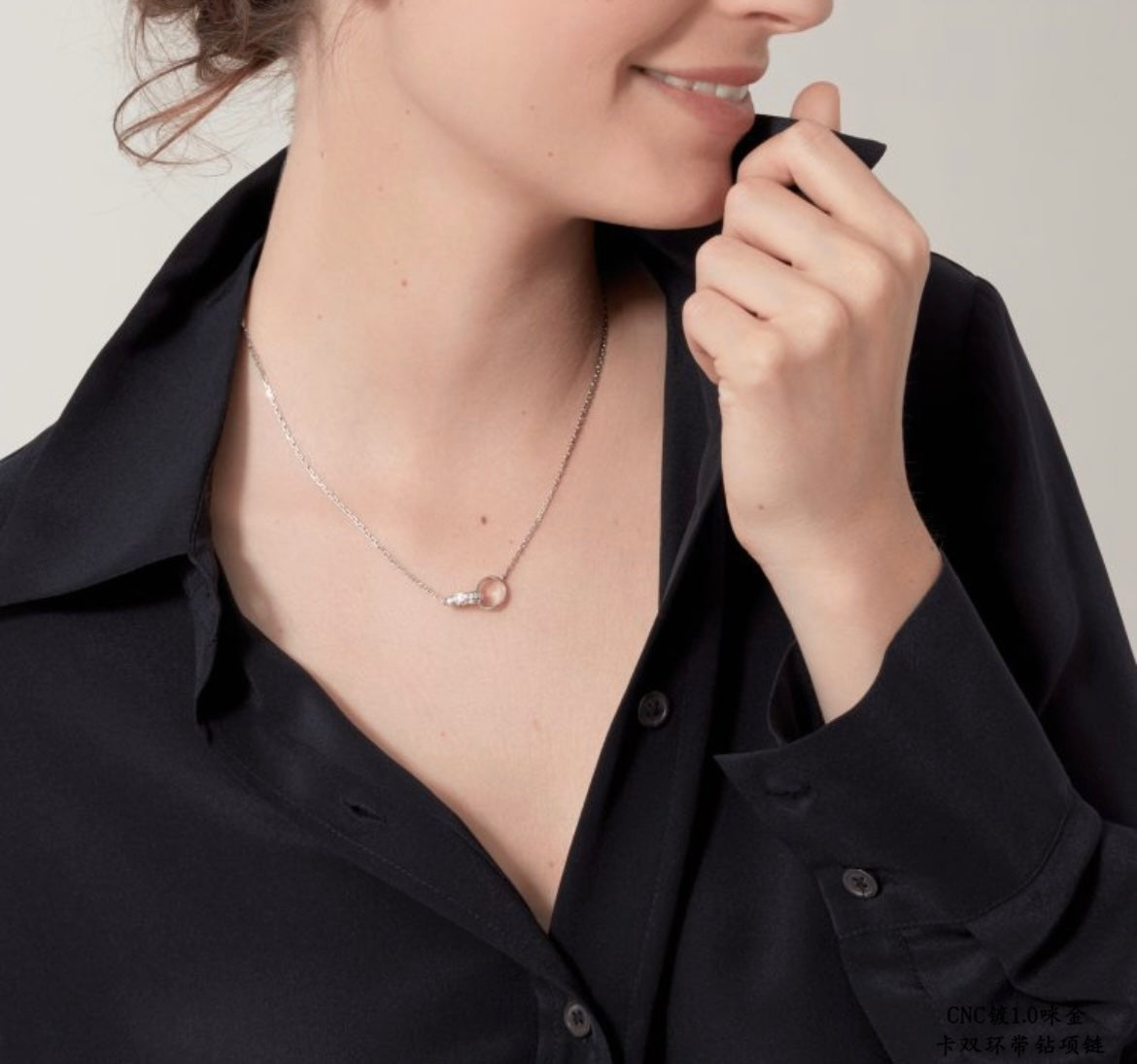 Martin Graham pendant necklace in polished metal-tone – main product view