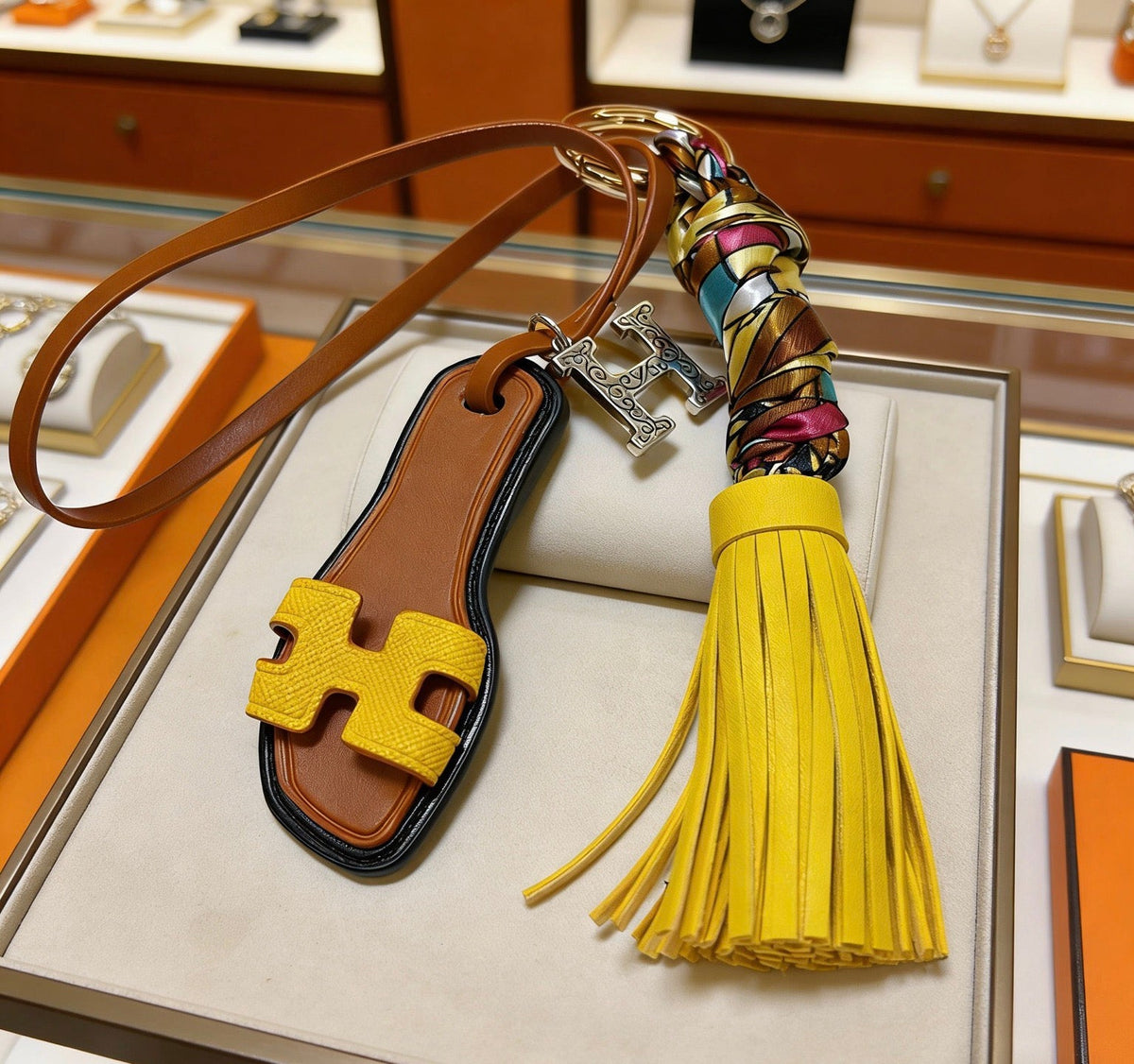Martin Graham keychain in polished metal-tone – main product view