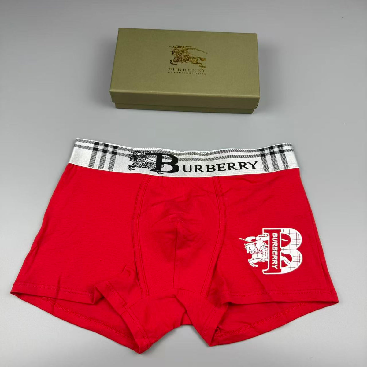 Burberry Cotton Logo Detail Men's Boxer Briefs - 3-Piece Box