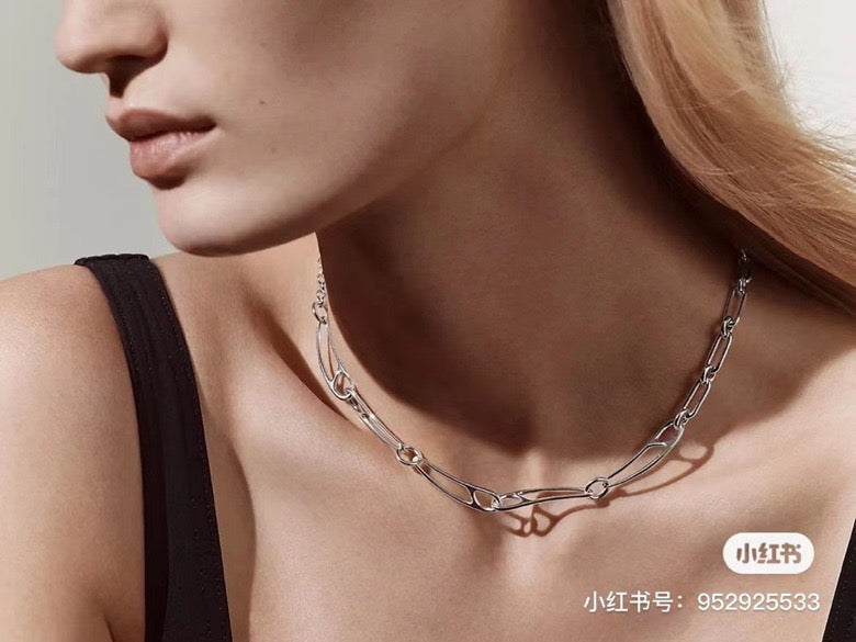 Martin Graham pendant necklace in polished metal-tone – main product view