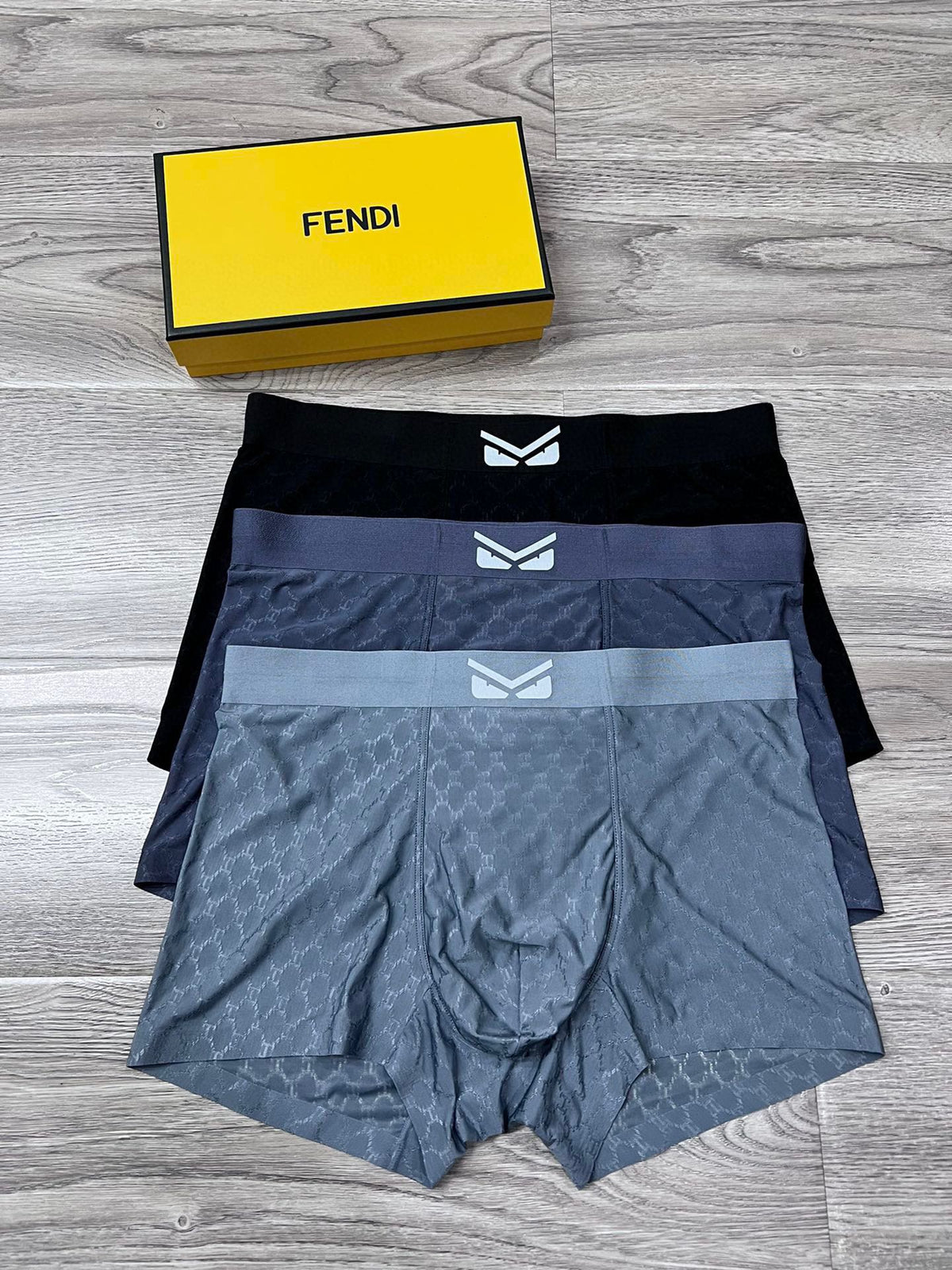 Fendi Small Eye Details Men's Boxer Briefs - 3-Piece Box
