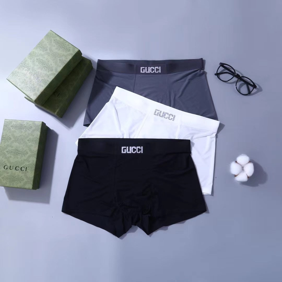Gucci Clean Logo Waistbands Men's Boxer Briefs - 3-Piece Box