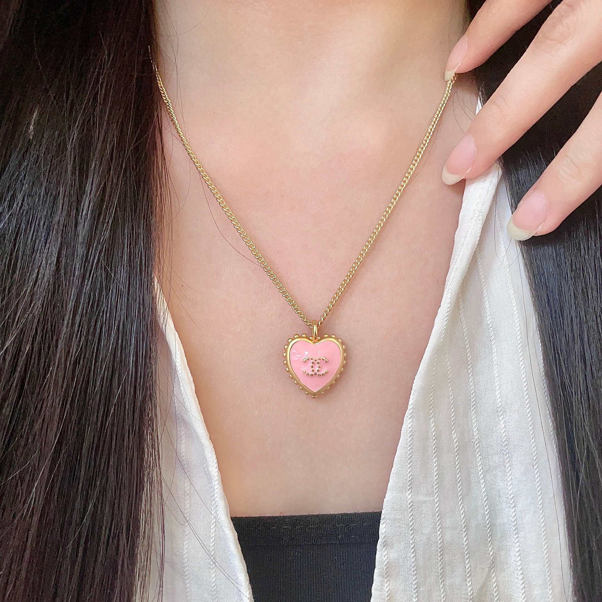 Martin Graham pendant necklace in polished metal-tone – main product view