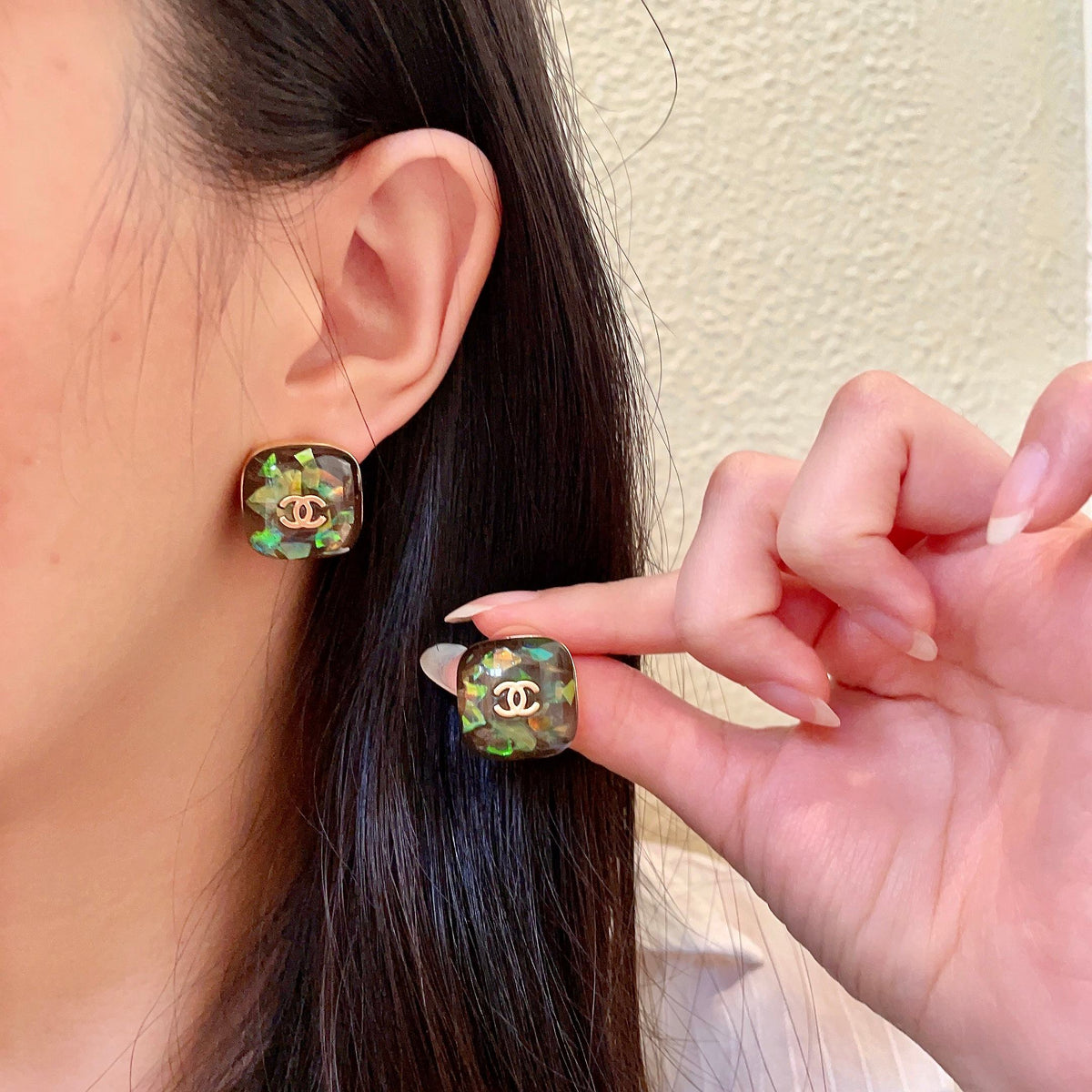 Martin Graham stud earrings in polished metal-tone – main product view