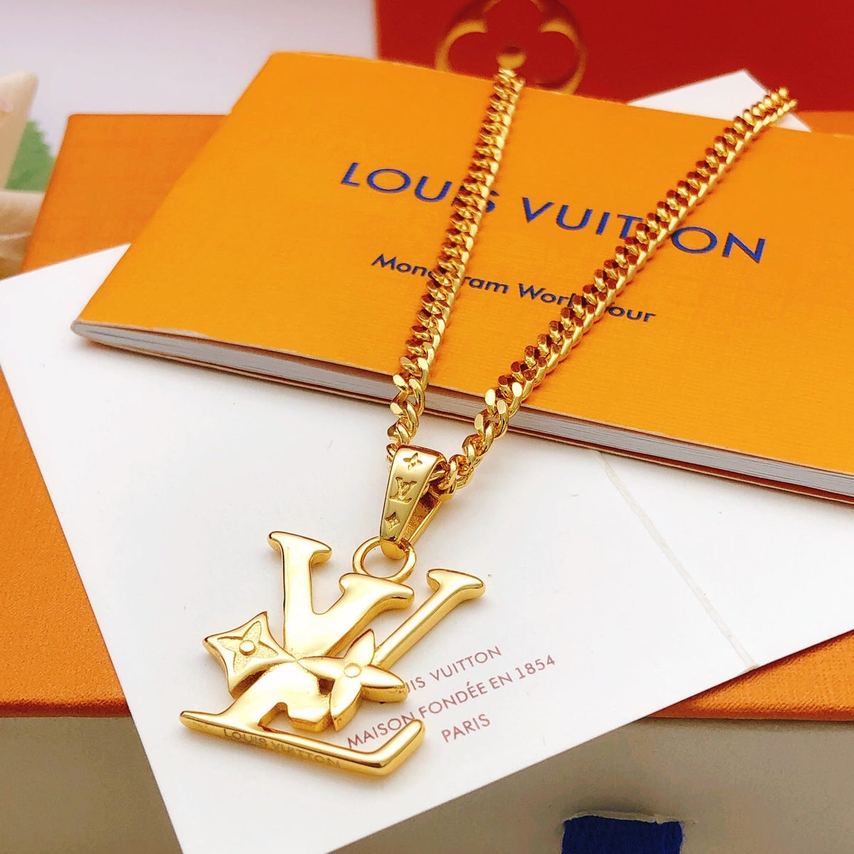 Martin Graham pendant necklace in polished metal-tone – main product view