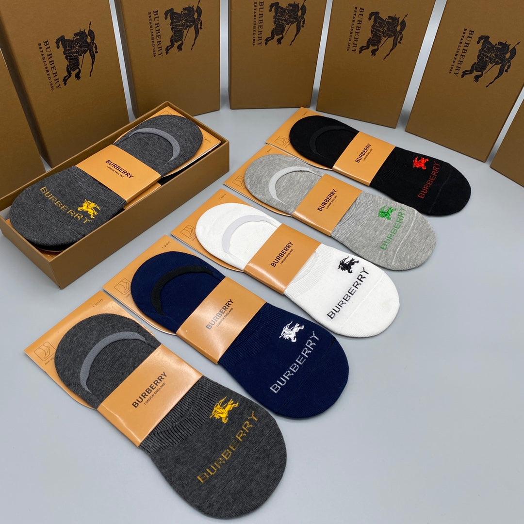 Burberry No-Show Socks - 5-Pair Set