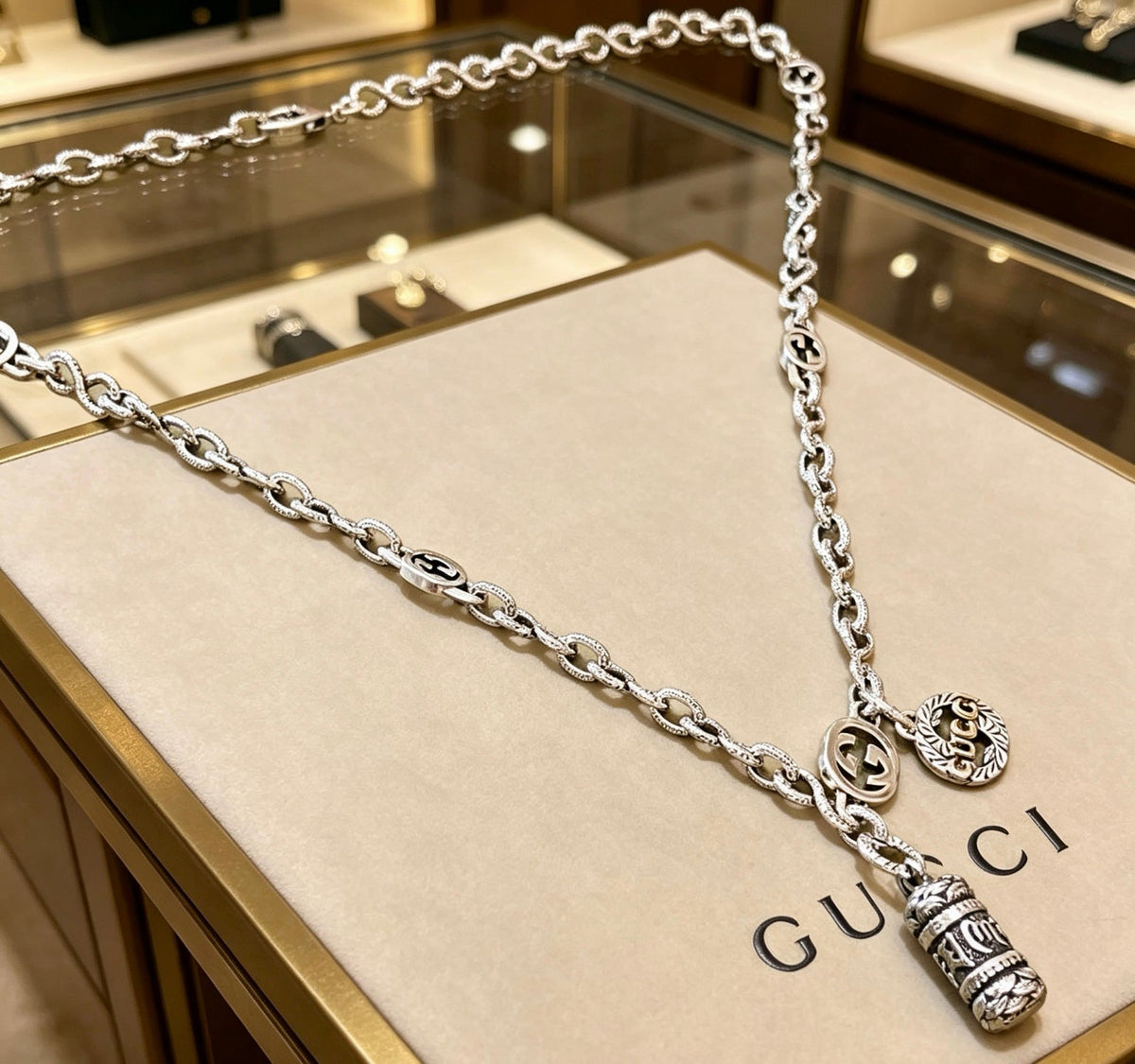 Martin Graham pendant necklace in polished metal-tone – main product view