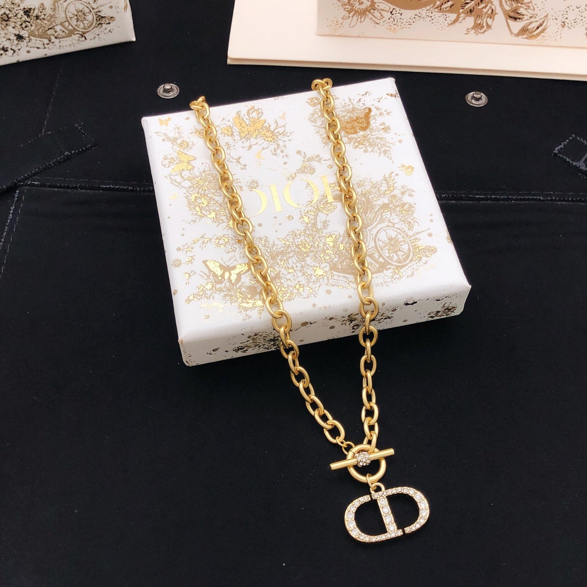 Martin Graham pendant necklace in polished metal-tone – main product view