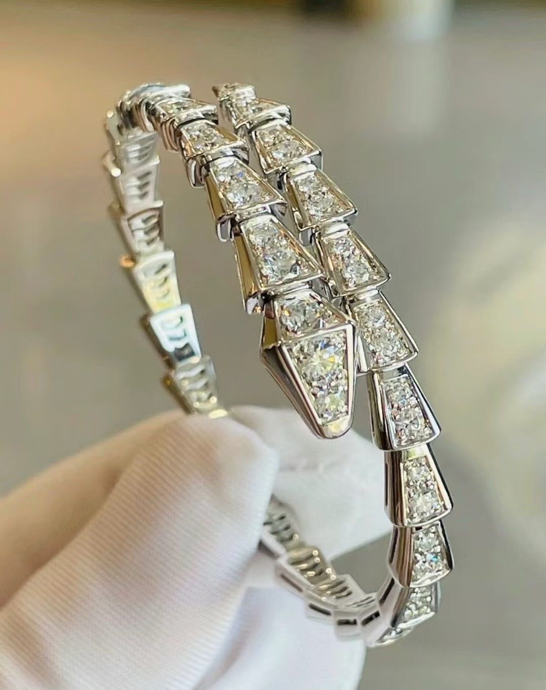 Martin Graham bangle in polished metal-tone – main product view