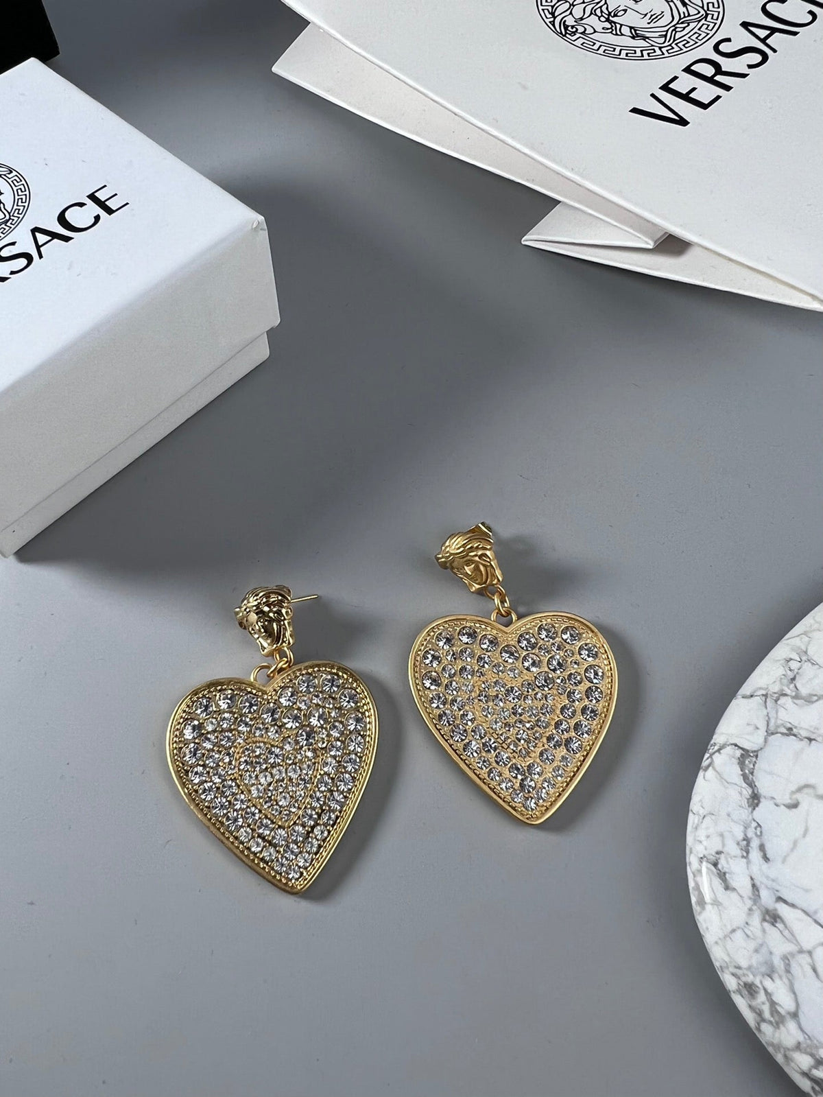 Martin Graham stud earrings in polished metal-tone – main product view