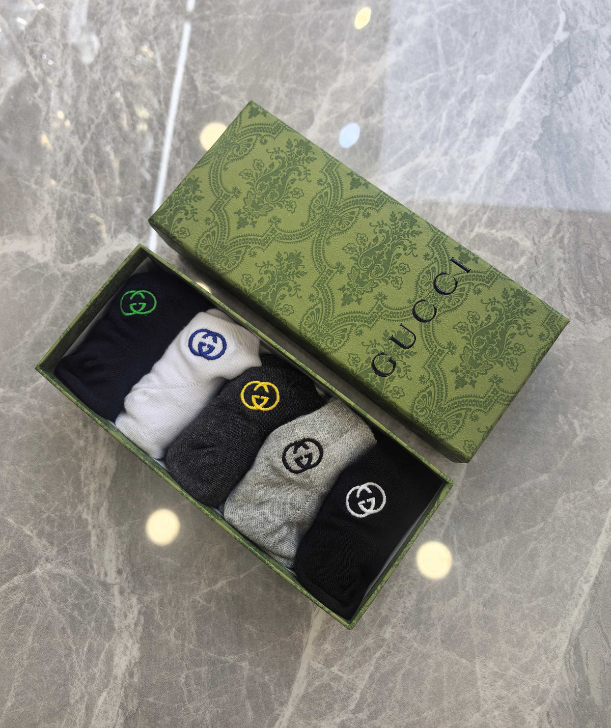Gucci Cotton No-Show Socks - 5-Pair Set