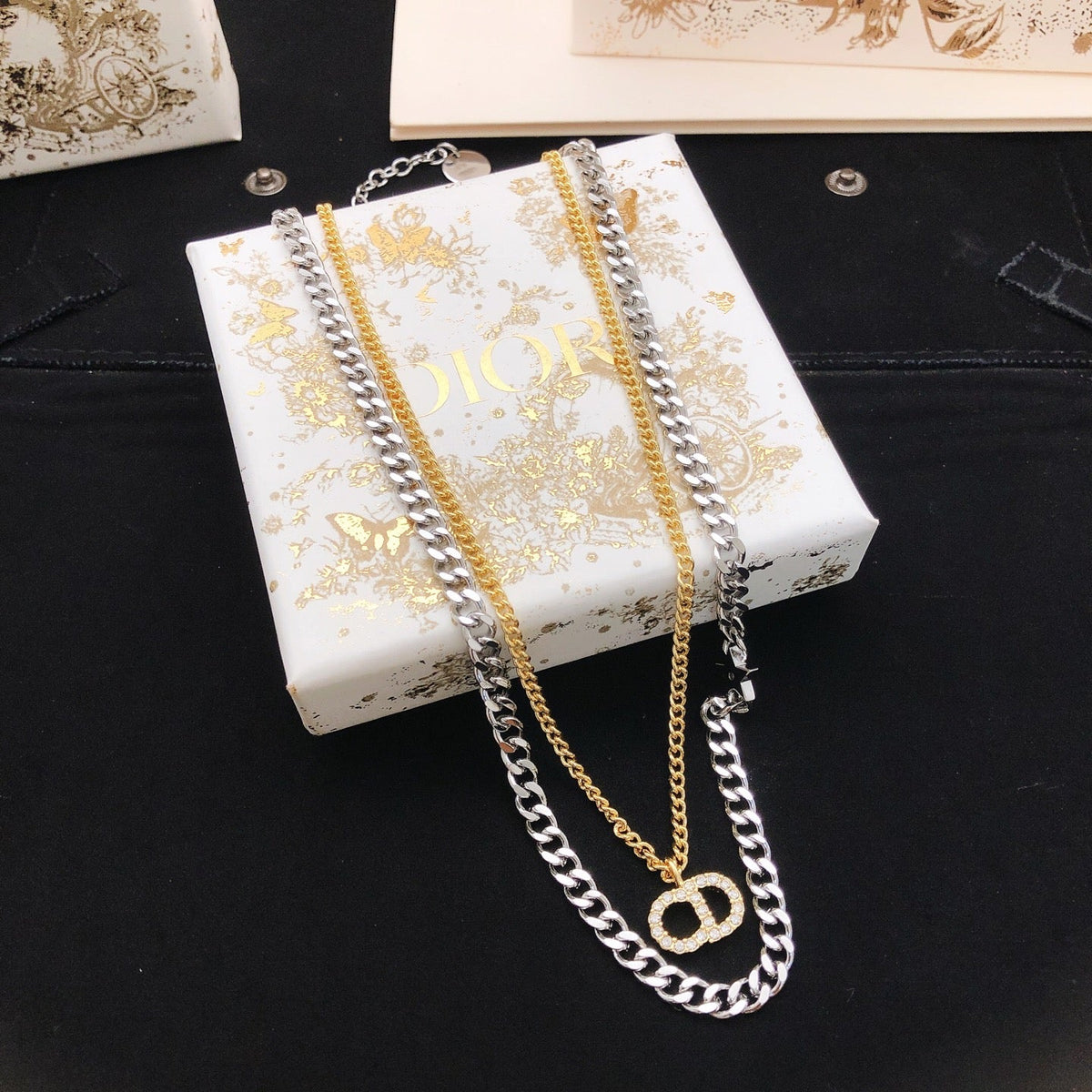 Martin Graham pendant necklace in polished metal-tone – main product view