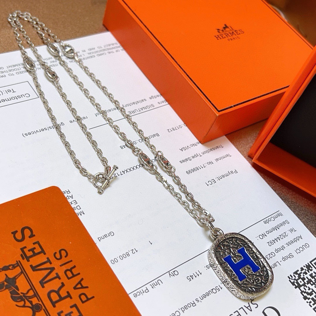 Martin Graham pendant necklace in polished metal-tone – main product view