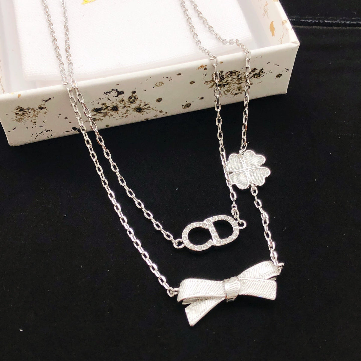 Martin Graham pendant necklace in polished metal-tone – main product view