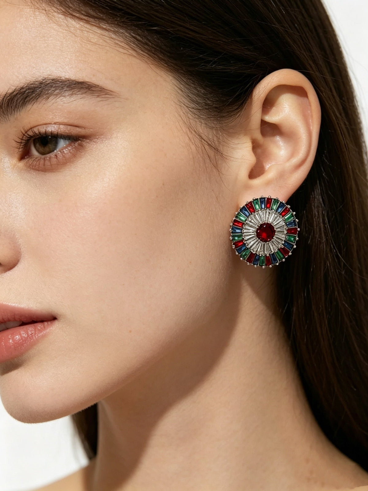 Martin Graham stud earrings in polished metal-tone – main product view
