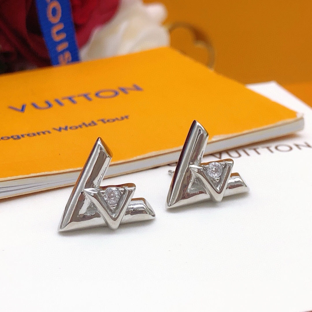Martin Graham stud earrings in polished metal-tone – main product view