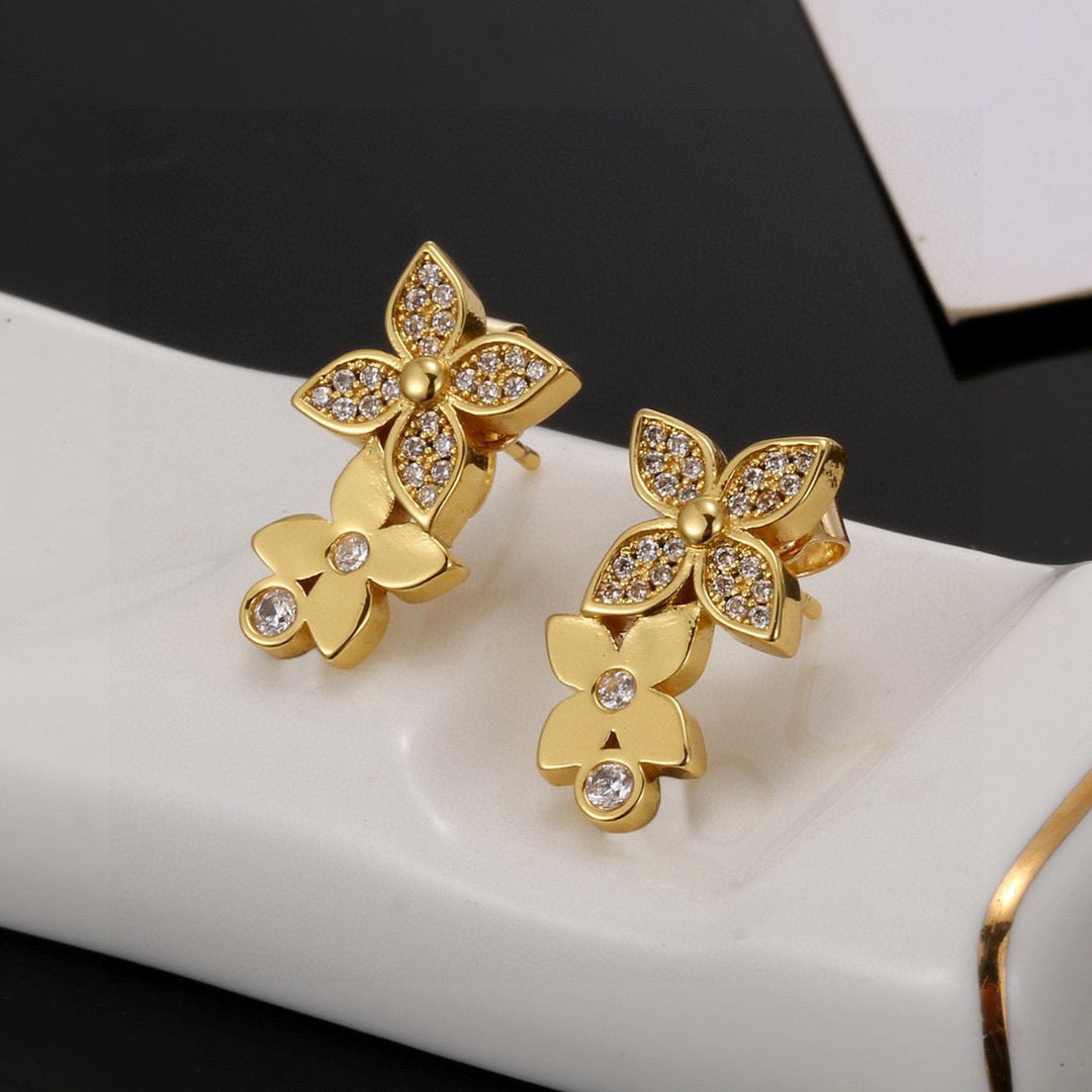 Martin Graham stud earrings in polished metal-tone – main product view