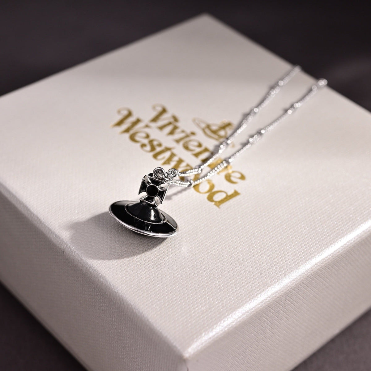 Martin Graham pendant necklace in polished metal-tone – main product view