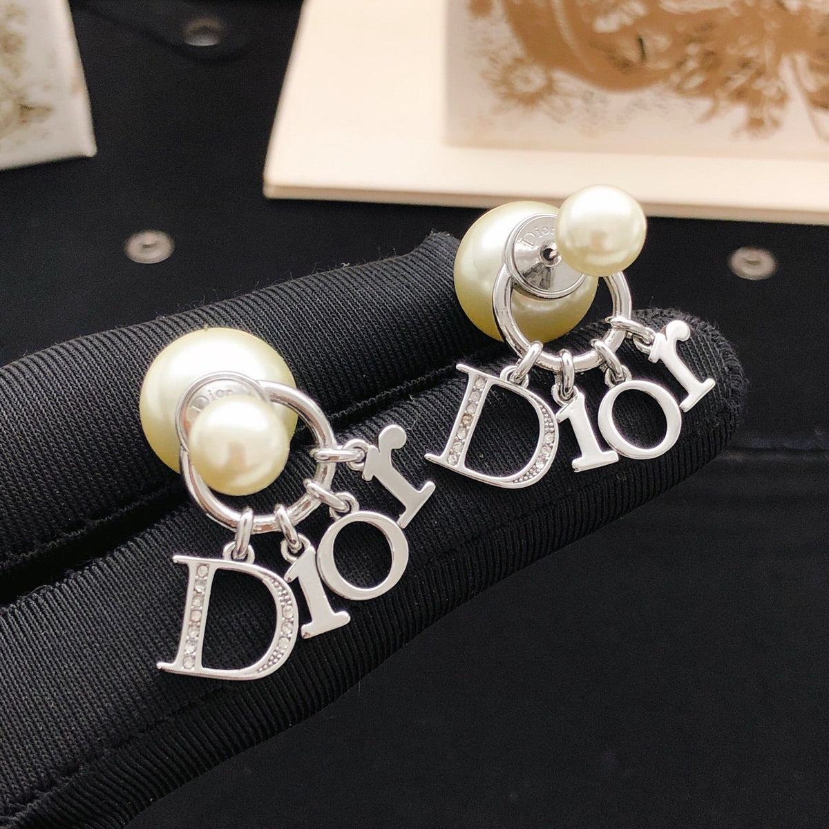 Martin Graham stud earrings in polished metal-tone – main product view