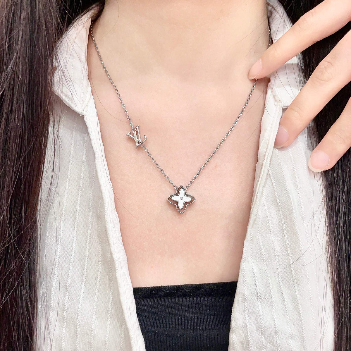 Martin Graham pendant necklace in polished metal-tone – main product view