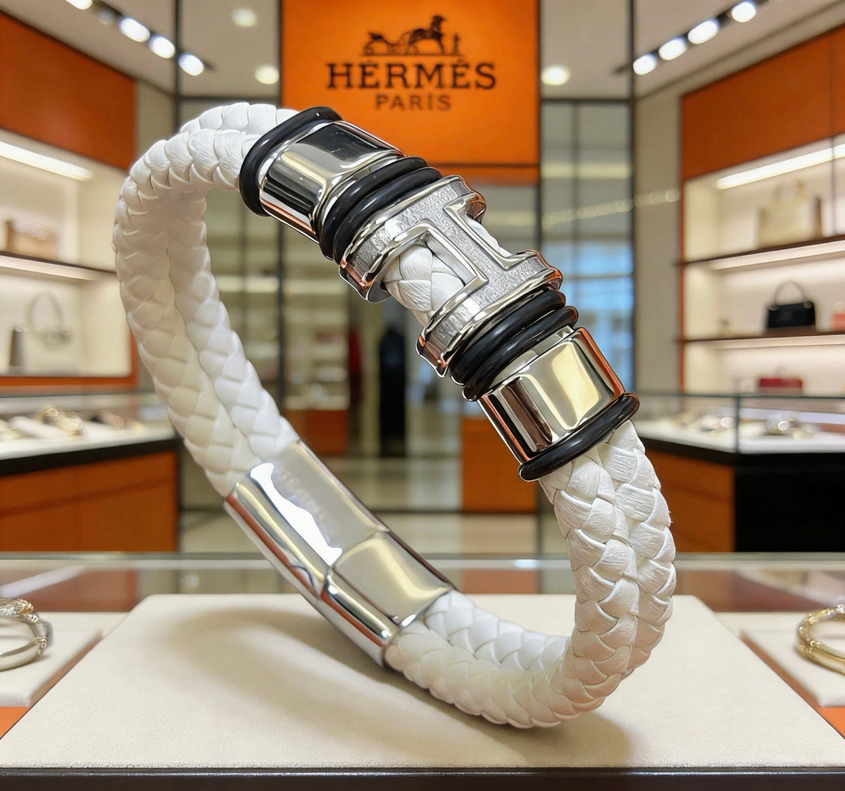 Martin Graham bangle in polished metal-tone – main product view