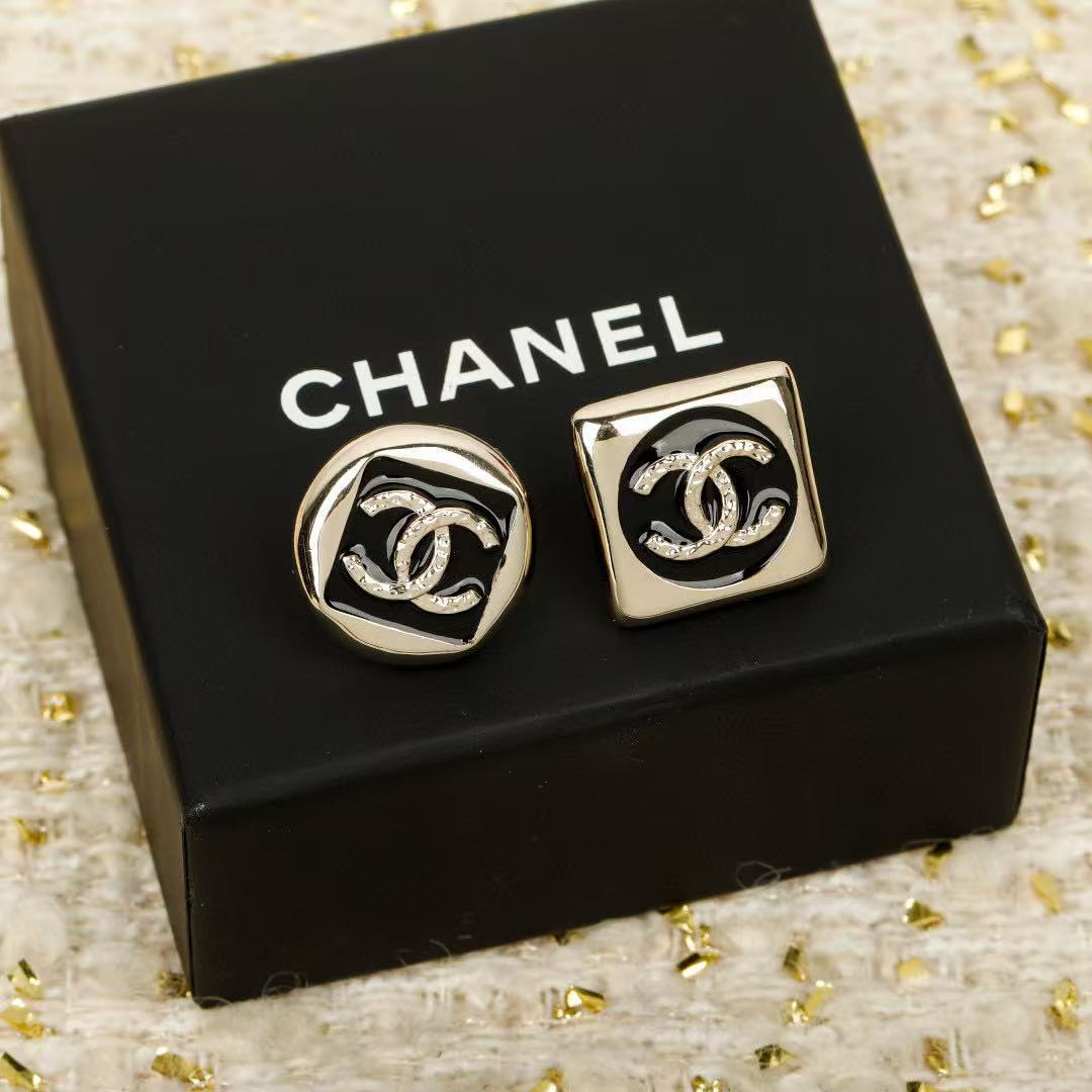 Martin Graham stud earrings in polished metal-tone – main product view