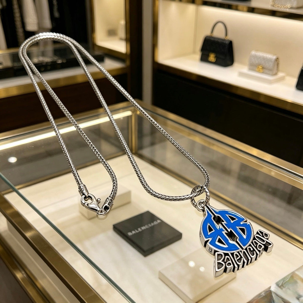Martin Graham pendant necklace in polished metal-tone – main product view